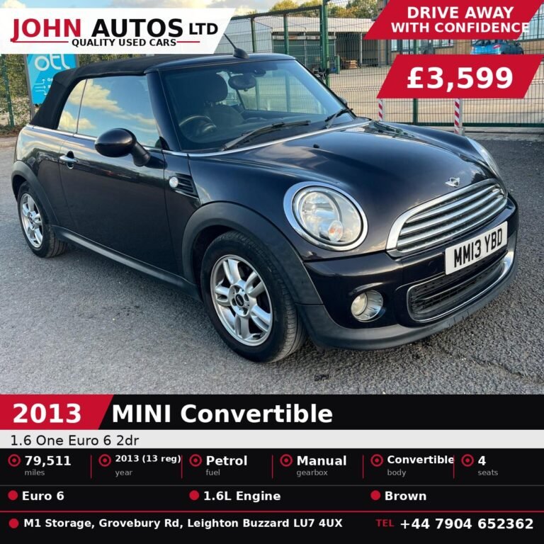 MINI Convertible in Leighton Buzzard - 2013 MINI Convertible 1.6 One Euro 6 2dr at John Autos Ltd