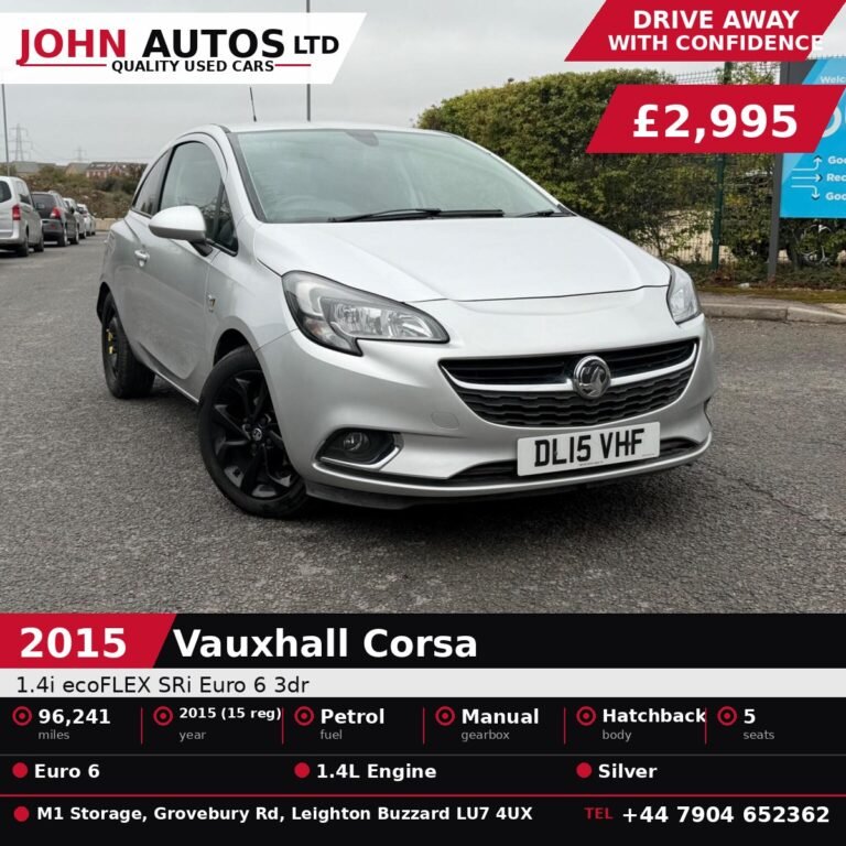 Vauxhall Corsa for sale in Leighton Buzzard - 2015 Vauxhall Corsa 1.4i ecoFLEX SRi Euro 6 3dr at John Autos Ltd