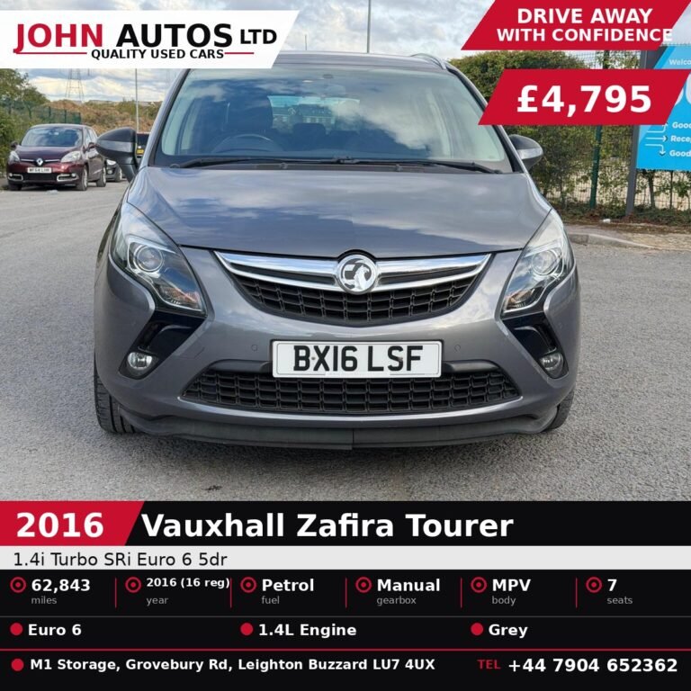 Zafira Tourer for sale in Leighton Buzzard - 2016 Vauxhall Zafira Tourer 1.4i Turbo SRi Euro 6 5dr at John Autos Ltd